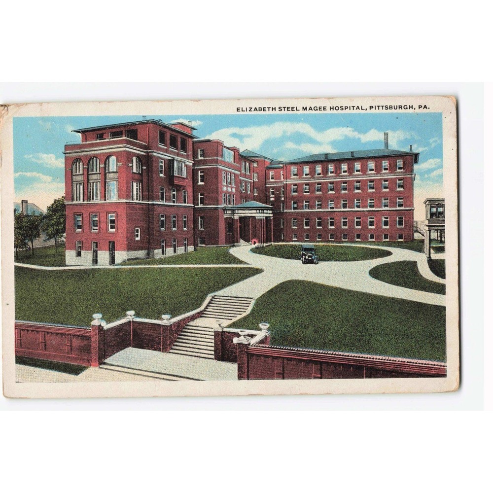 Vintage Elizabeth Steel Magee Hospital Pittsburgh PA Postcard I Robbins & Son